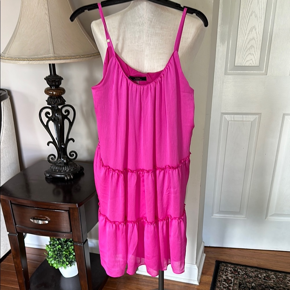 Trina Turk Pink Mini Sundress Sleeveless Spaghetti Strap